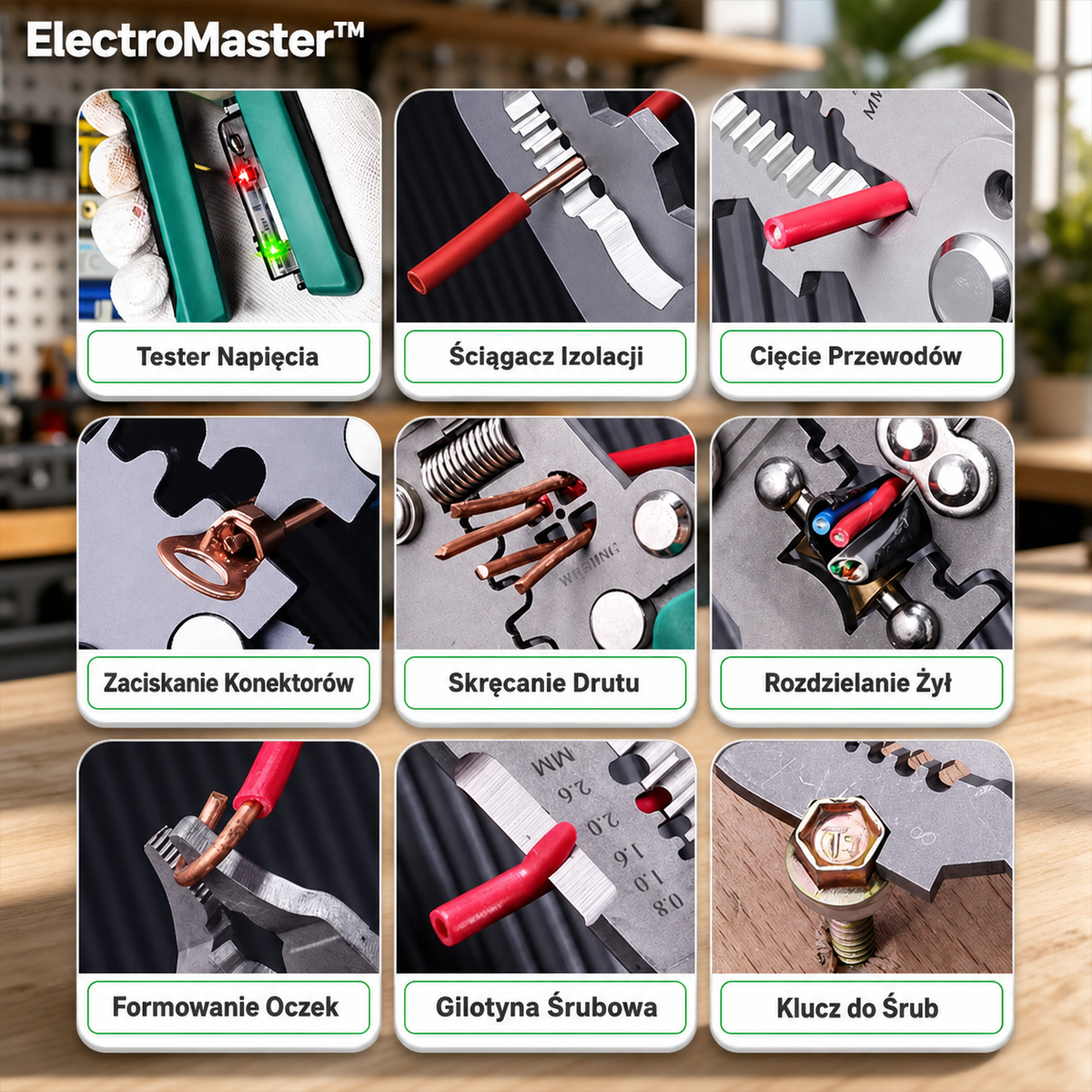 ElectroMaster™ – Wielofunkcyjne szczypce elektryczne 16 w 1