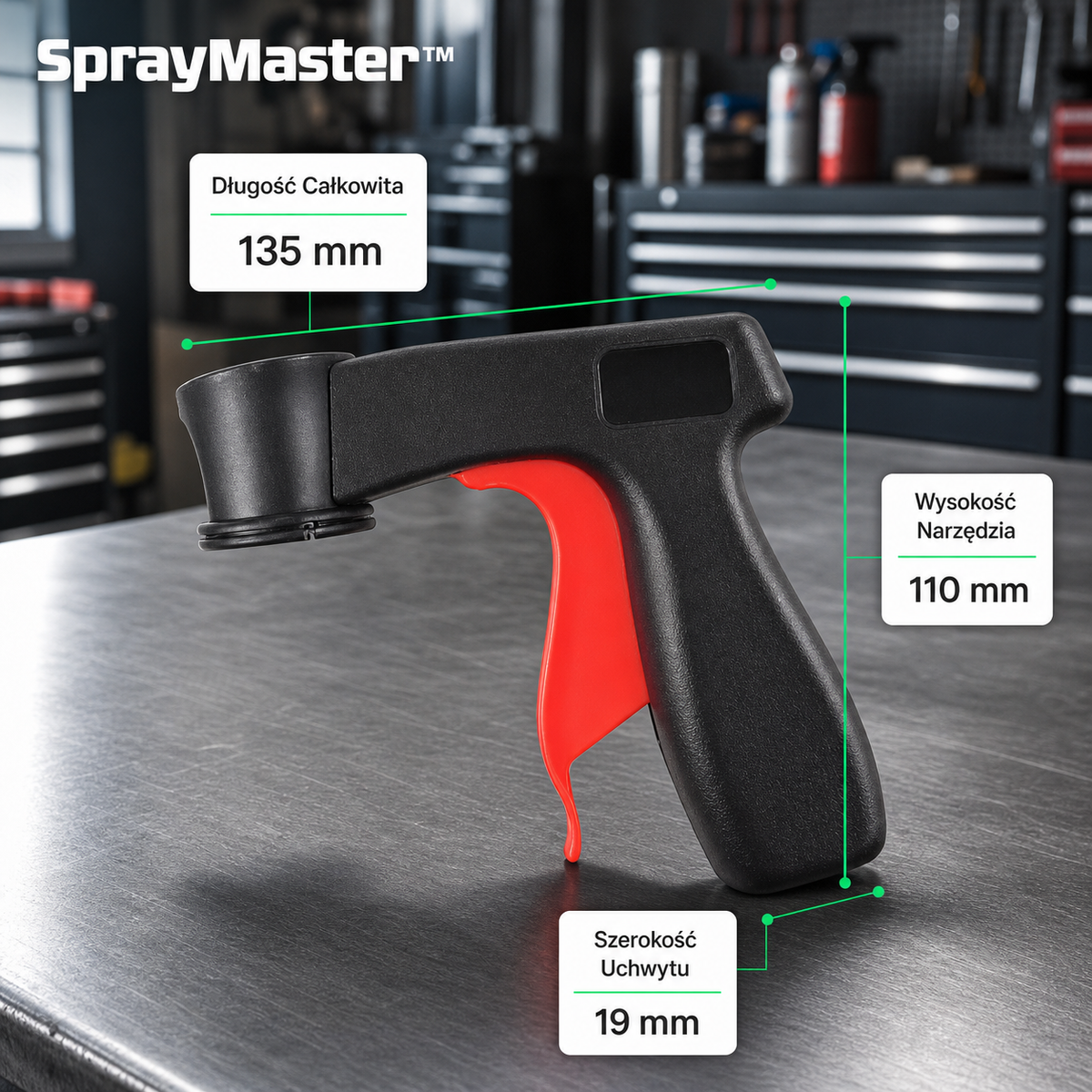 SprayMaster™ – Uchwyt Pistoletowy do Puszek