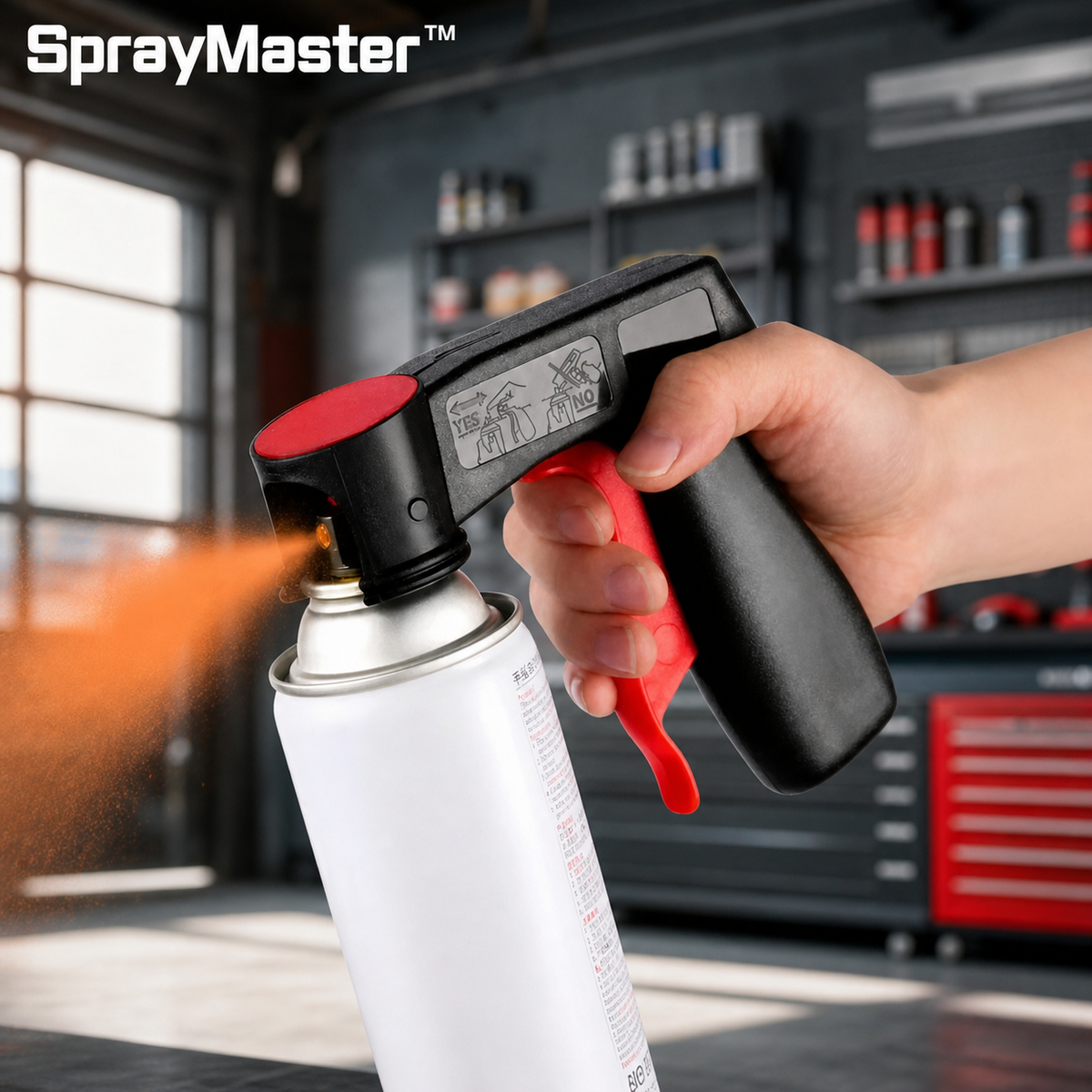 SprayMaster™ – Uchwyt Pistoletowy do Puszek